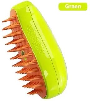 Happy Pet Pantry Steam Glow Cat Steam Brush Electric Spray Pet Grooming Comb With Soft Silicone Hair Remover green