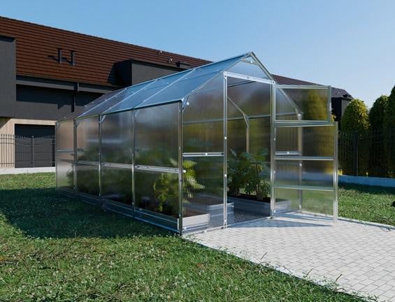 Baumera Kas Klasika Bernard met 6 mm polycarbonaat, 2,35 x 4 meter