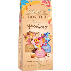 Lindt Pralinen Fioretto Minis Mischung, 10 Stück, 3 verschiedene Sorten, mit Alkohol, einzeln verpackt, 115 g