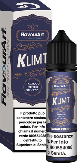 Flavourart Klimt Tabak Fresh Liquido Shot 20ml Tabacco Mirtillo Ghiaccio