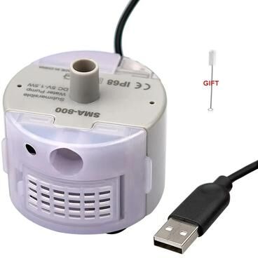 Inspired Finds SMA 800 Silent Pet Fountain Pump USB Replacement Motor For Cat & Dog Water Fountains water Pump