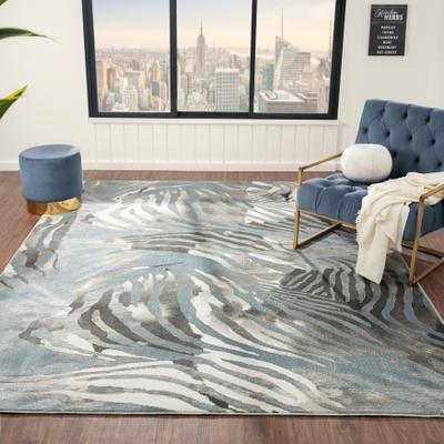 KALATY N Natori Serengeti Zebra Print Area Rug
