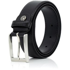 Lindenmann Gürtel Ledergürtel 1000320, schwarz, mit Dornschnalle, Rindsleder, Länge 110 cm