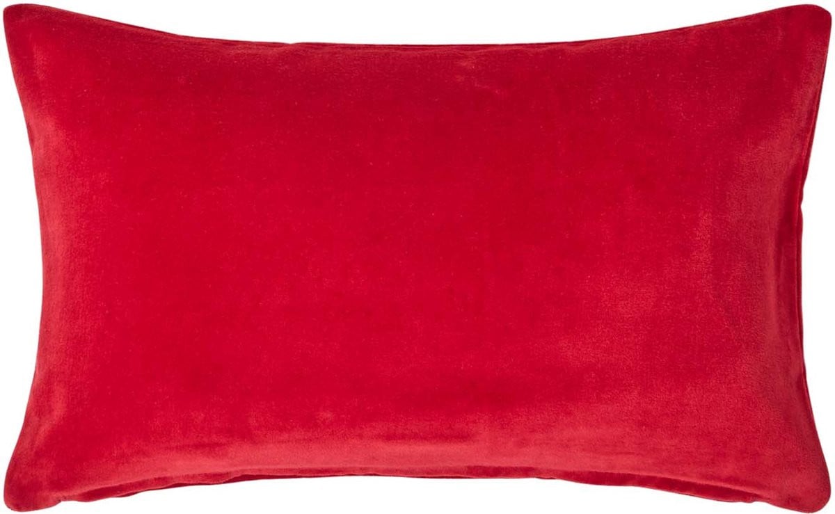 Homescapes Rood Fluwelen Kussenhoes 30 x 50 cm