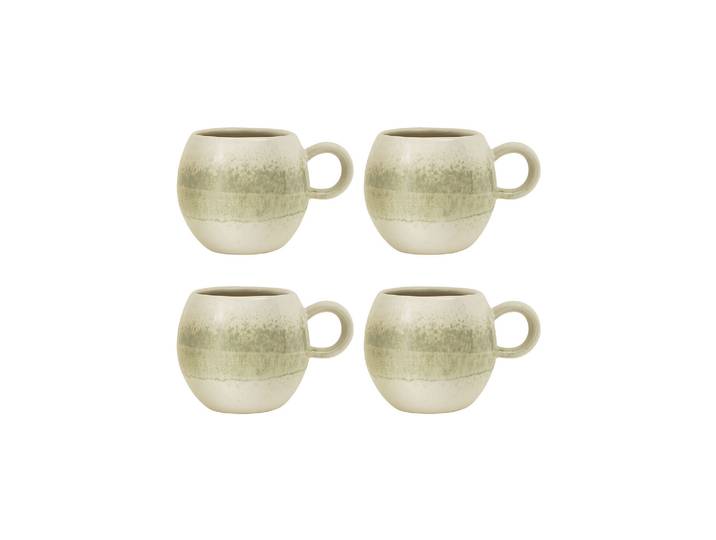 Tasse Lot de 4 en Grès Vert Paula