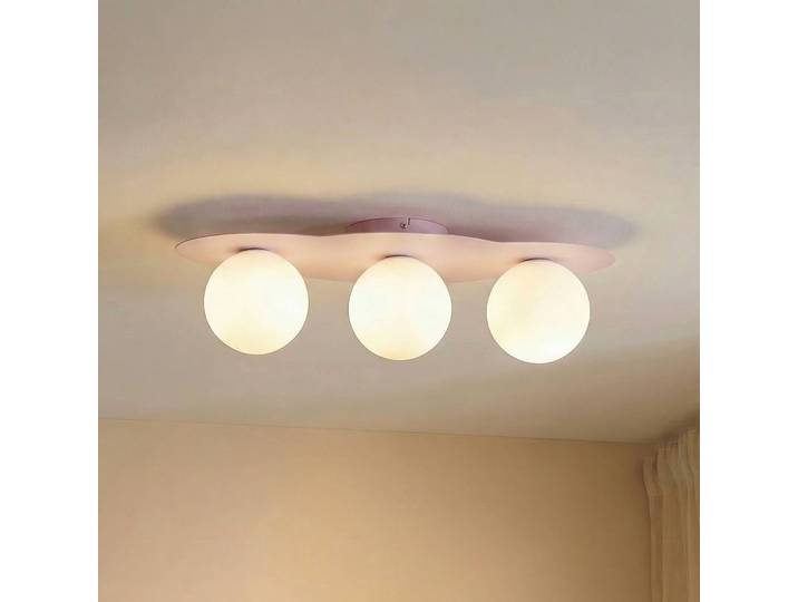 Deckenleuchte Cloud TK Lighting, dimmbar, violett / pink / rose, für Kinderzimmer, Glas, Junges Wohnen