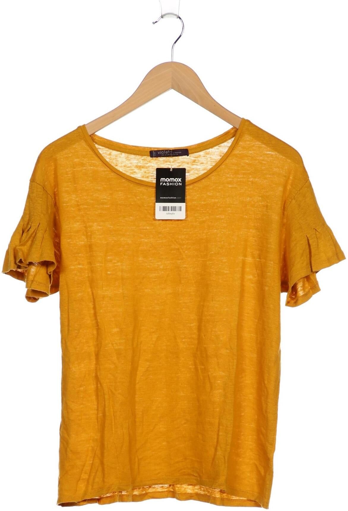 violeta by Mango Damen T-Shirt, Orange, Gr. S, kein / Etikett - Second Hand
