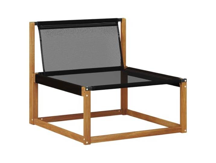 KTHLBRH Modulares Sofa, 3-teilig, Akazienholz, für den Außenbereich Garten-Set, Kissen aus Polyester, wetterfest, natur