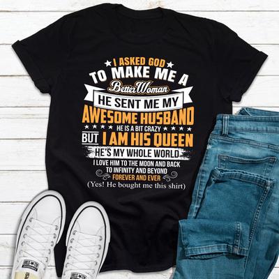 ForAllApparel I Asked God To Make Me A Better Woman Black 3XL