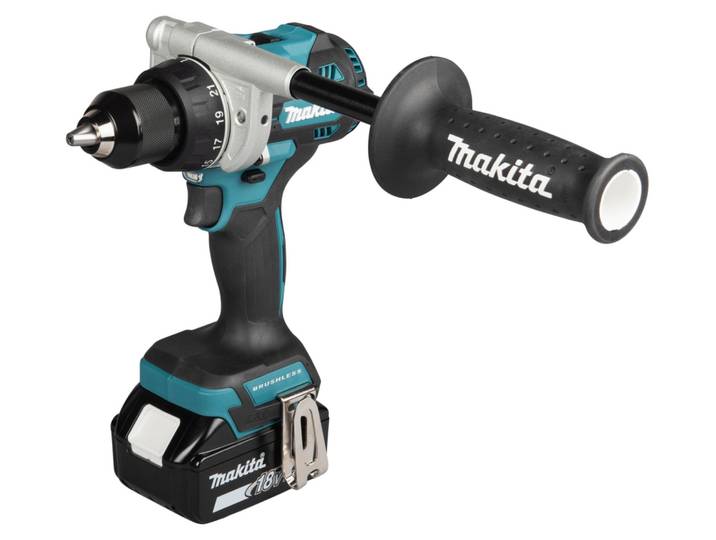Makita DDF492Z, Handbohrmaschine, Ohne Schlüssel, Bürstenlos, Bohrer, Blau, Schwarz, 1,3 cm