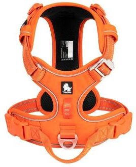 Uplifted Goods Adjustable Reflective No Pull Dog Harness For Safe Walking orange l