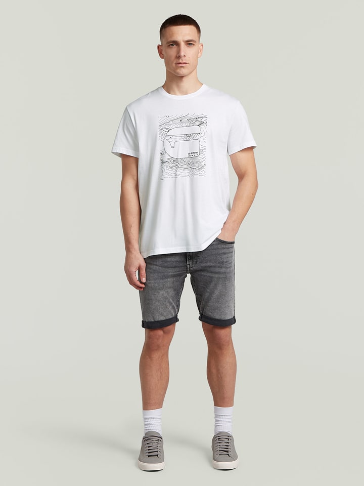 G-Star Jeans-Shorts "3301" - Slim fit - in Grau - W29