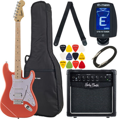 Squier Sonic Strat HSS TCoral Set Tahitian Coral