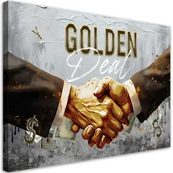 LEINWANDBILD Goldenes Geschäft 60x40cm