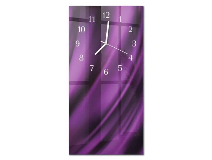 Tulup Wanduhr 30x60 cm - Rose, Lila, Glas, Rechteckig, 30x60x0.4 cm, Dekoration, Uhren, Wanduhren