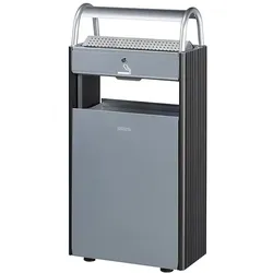 KOPA Standascher Rossignol 12 L & 60 L Mangangrau/Metallgrau Ascher und Abfallbehälter aus Stahl