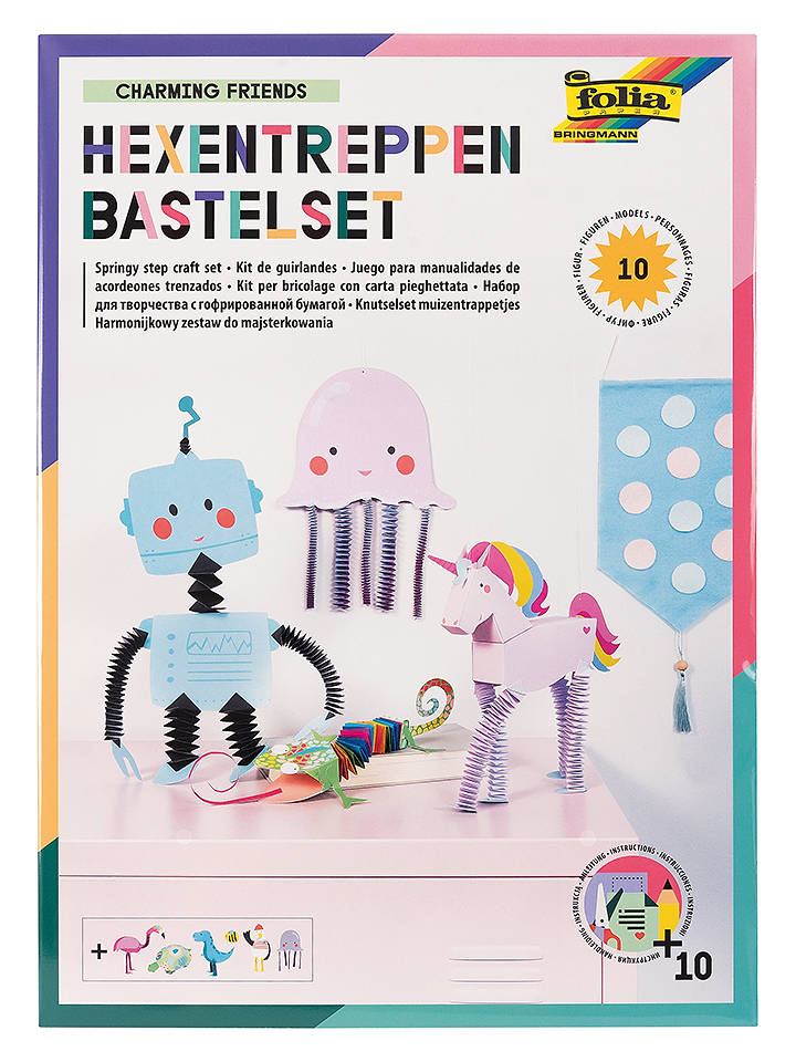 folia PAPER Bastelset "Hexentreppen - Charming friends" in Bunt - onesize