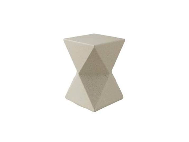 NIUHUAHUI Teetisch, Quadratischer Beistelltisch, geometrische Form, minimalistisches Aufbewahrungsregal for Balkon, Garten oder Café(Yellow)