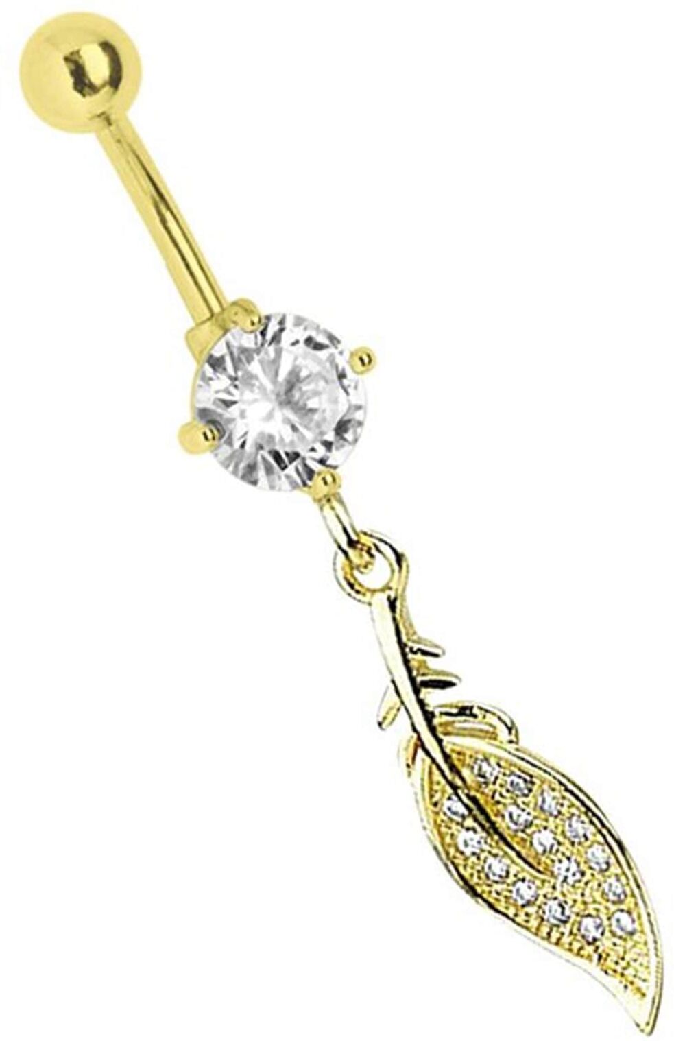 Bauchnabelpiercing ADELIA´S "Piercing  Bauchnabelpiercing", gold, Piercings, Kinder, Chirurgiestahl, Bauchnabelpiercing