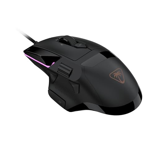 Turtle Beach Command Series MC3 bedrade gaming-muis met 30.000 DPI, RGB-verlichting en titanium optische schakelaars, zwart