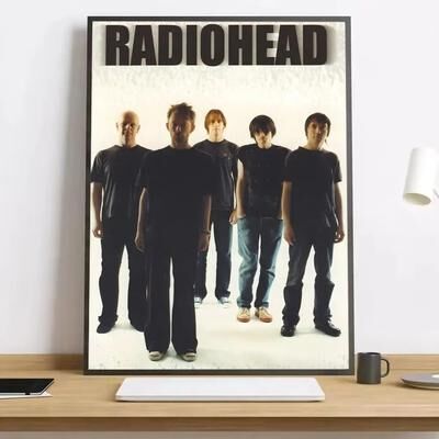 Uplifted Finds "Radiohead ""In Rainbows"" Style Canvas Art   Aesthetic Band Poster For Home & Bar 20 15 X 20 Cm Frameless"