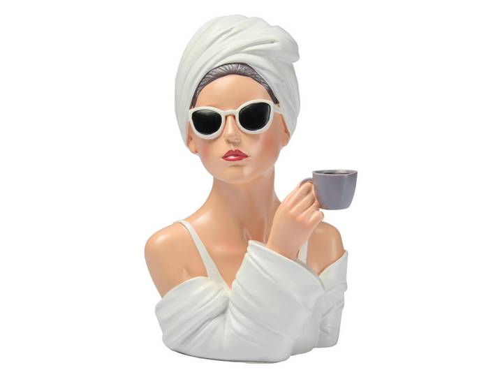 Ambia Home Skulptur, Weiß, Beige, Kunststoff, 19x28x16.5 cm, stehend, Dekoration, Dekofiguren & Skulpturen, Skulpturen