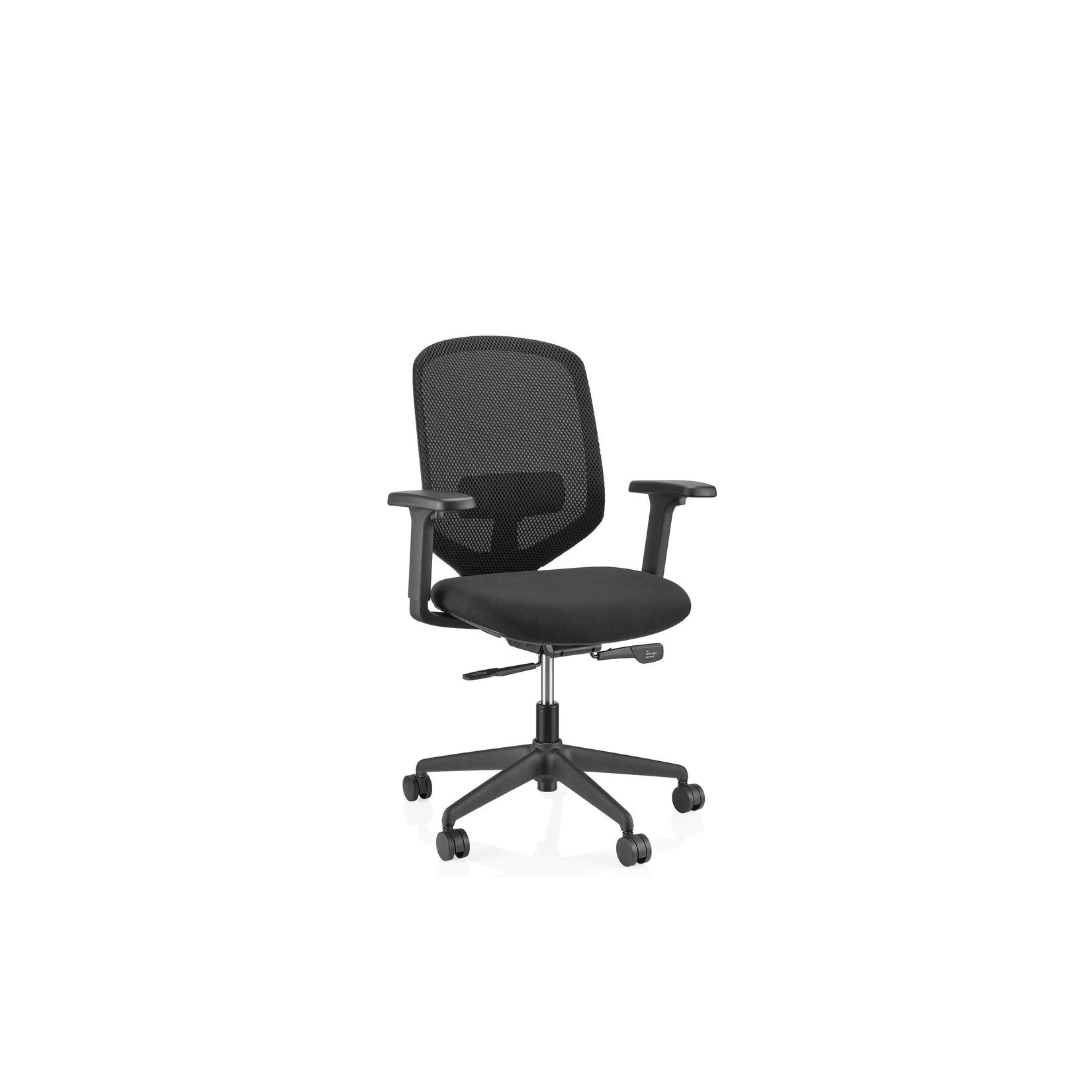 hjh OFFICE Profi Bürostuhl Delvia Stoff / Netzstoff mit Armlehnen