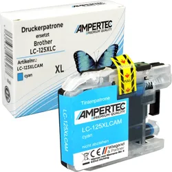 Kompatible Tinte ersetzt Brother LC-125XLC  cyan