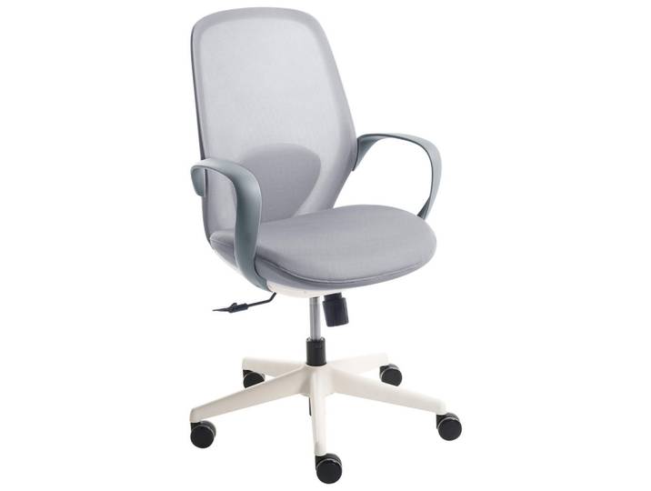 Beliani Bürostuhl Grau Foama, Dunkelgrau, Weiß, Schwarz, 70x94x70 cm, Büromöbel, Bürostühle, Drehstühle