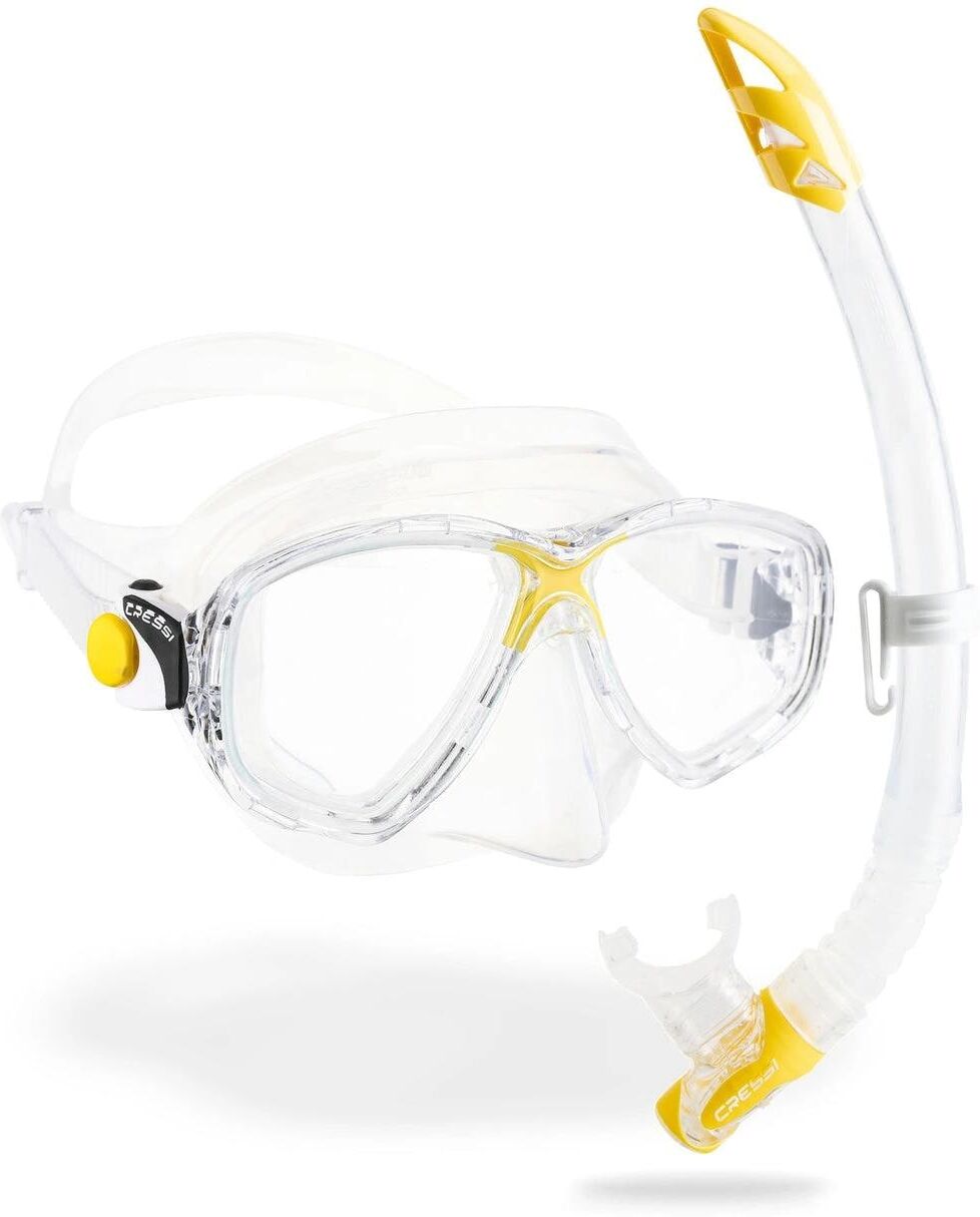 Taucherbrille CRESSI, gelb (gelb, transparent), Sportbrillen, Taucherbrille gelb, transparent Einheitsgröße
