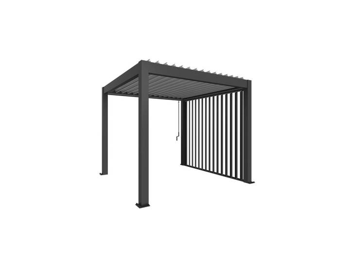 Biohort Pavillon-Seitenteil, Dunkelgrau, Metall, 235x10x364 cm, Sonnenschutz, Pavillons