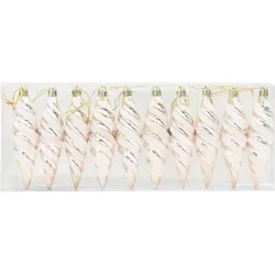 vidaXL Weihnachtliche Spiralenform Kugel 40 pcs Champagner Kunststoff