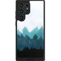 Nivocase Handyhülle für Samsung Galaxy S22 Ultra Hülle NIVOpure Case Schwarz Abstrakt Baum Wald (Samsung Galaxy S22 Ultra), Smartphone Hülle, Schwarz
