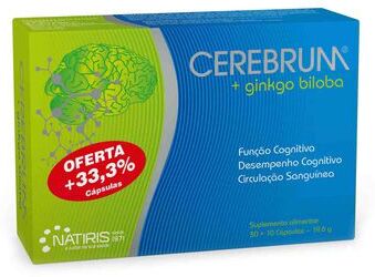 Cerebrum Suplemento Função Cognitiva Ginkgo Biloba 30+10 cápsulas
