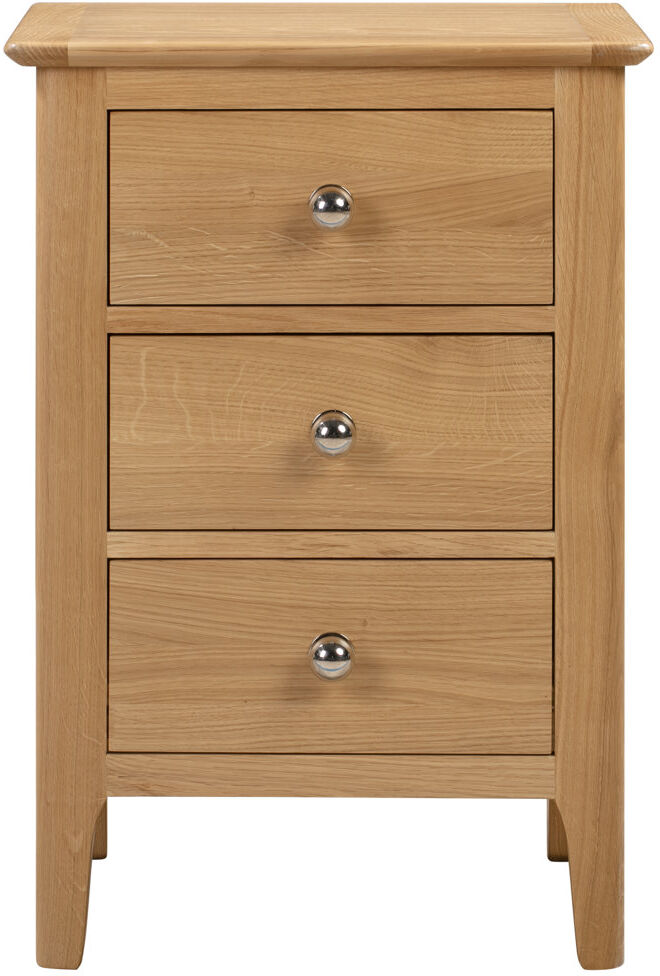 August Grove Mapleview 45cm W Solid + Manufactured Wood Bedside Table Oak 65cm H X 45cm W X 38cm D