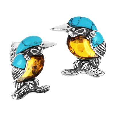 Paar Ohrstecker OSTSEE-SCHMUCK "Ostsee-Schmuck Ohrstecker Vogel Ohrstecker Vogel", weiß, Ohrringe, Damen, 16 x 15mm, Silber 925 (Sterlingsilber)