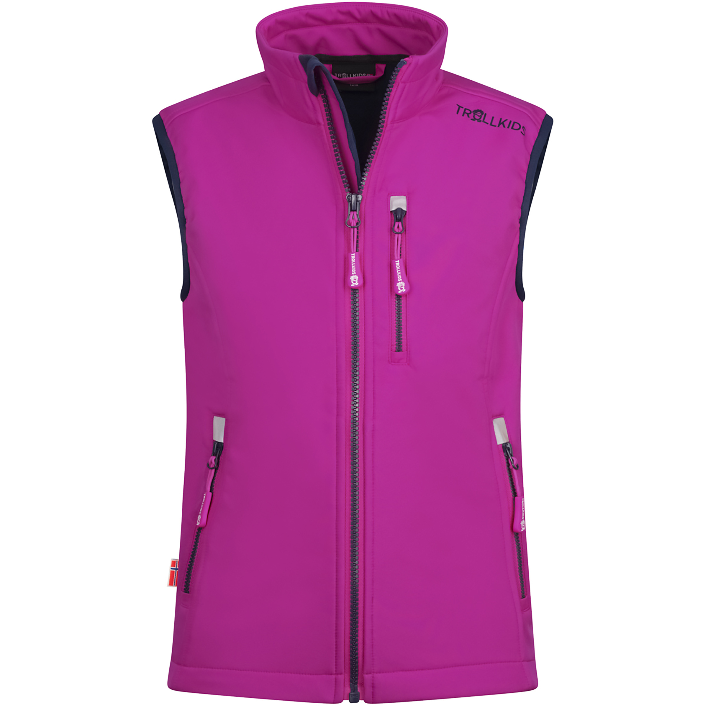 Trollkids Trollfjord Weste Kinder Softshellwesten pink Größe 164 Trekking Widerstandsfähig