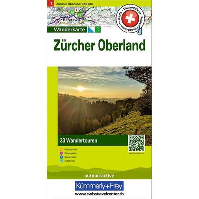 Kümmerly+Frey Wandertourenkarte 1 Zürcher Oberland 1:50.000, Sonstige von , Hallwag, 978-3-8283-0954-8