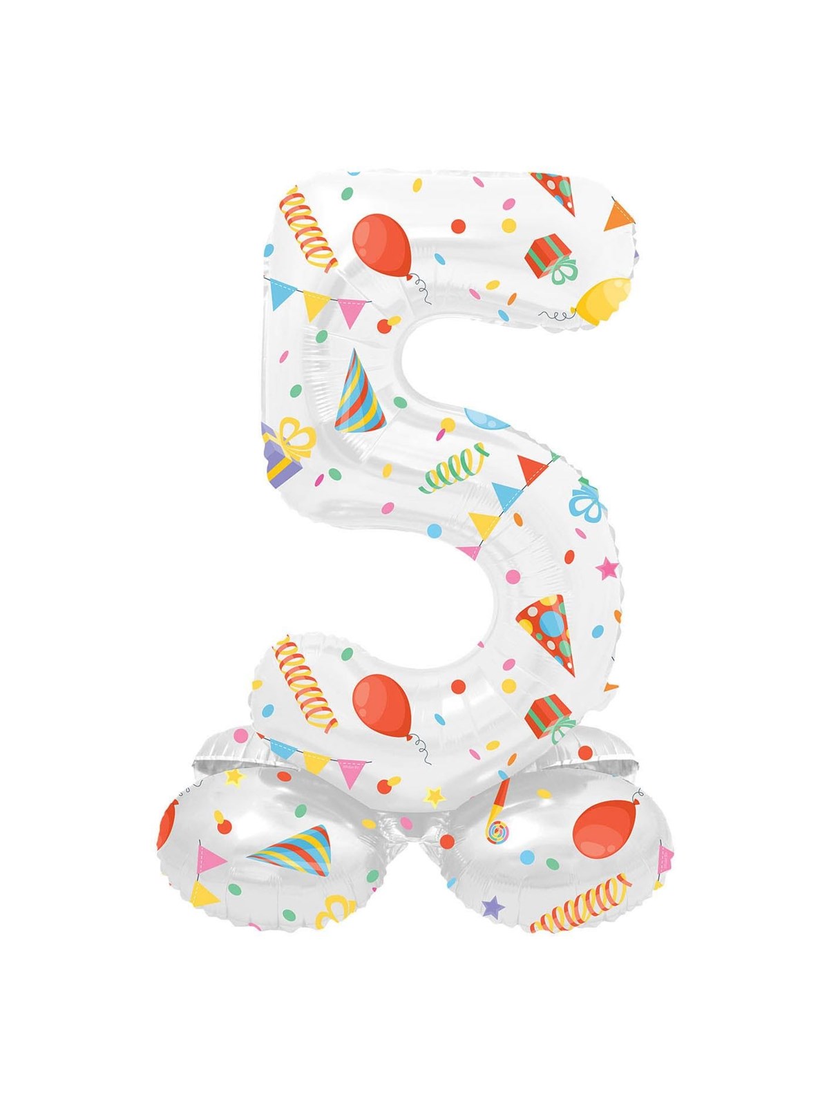 Folat BV - Standing Foil Balloon Joyful Party Number 5 -72cm