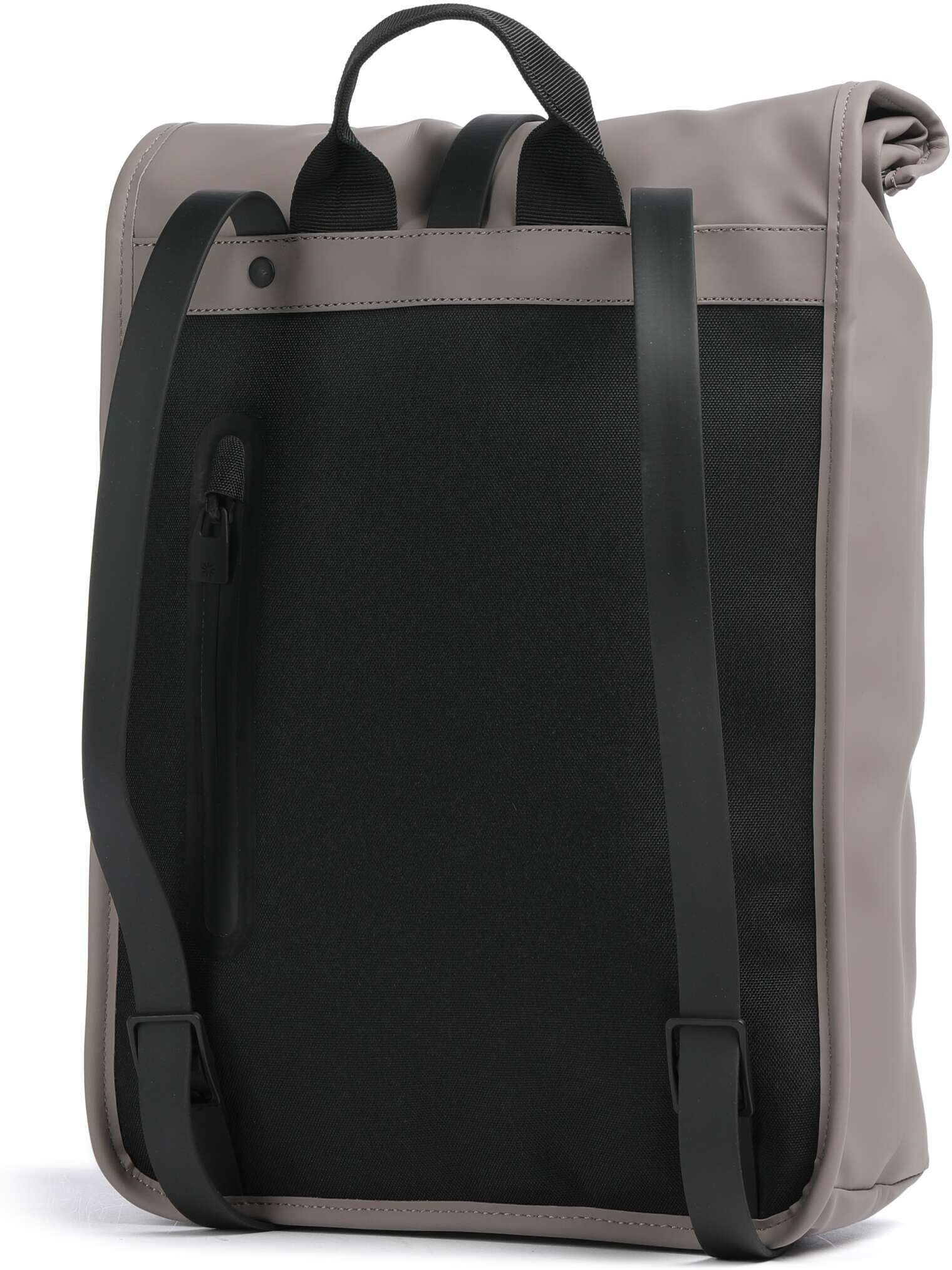 Rains Mini Rolltop Rucksack, braun