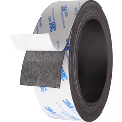 SPRINTIS Magnetband selbstklebend 5 m Rolle, stark mit 3M-Kleber, 40 mm breit, anisotrop, ideal für Heimwerker und Bastelprojekte, Ferrit, schwarz
