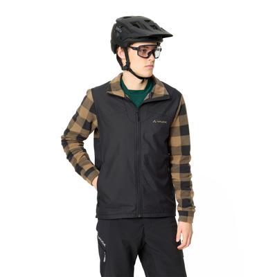 Fahrradjacke VAUDE "MEN'S MINAKI MID JACKET II", Herren, Gr. XL, schwarz (schwarz, oat), Obermaterial: 100% Polyester, Jacken Fahrradjacke, für sportliche Aktivitäten im Radsport, aus wärmendem Fleecematerial