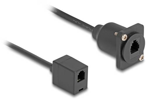 Delock 87969 RJ10 Patchkabel 0.30m Schwarz 1St.