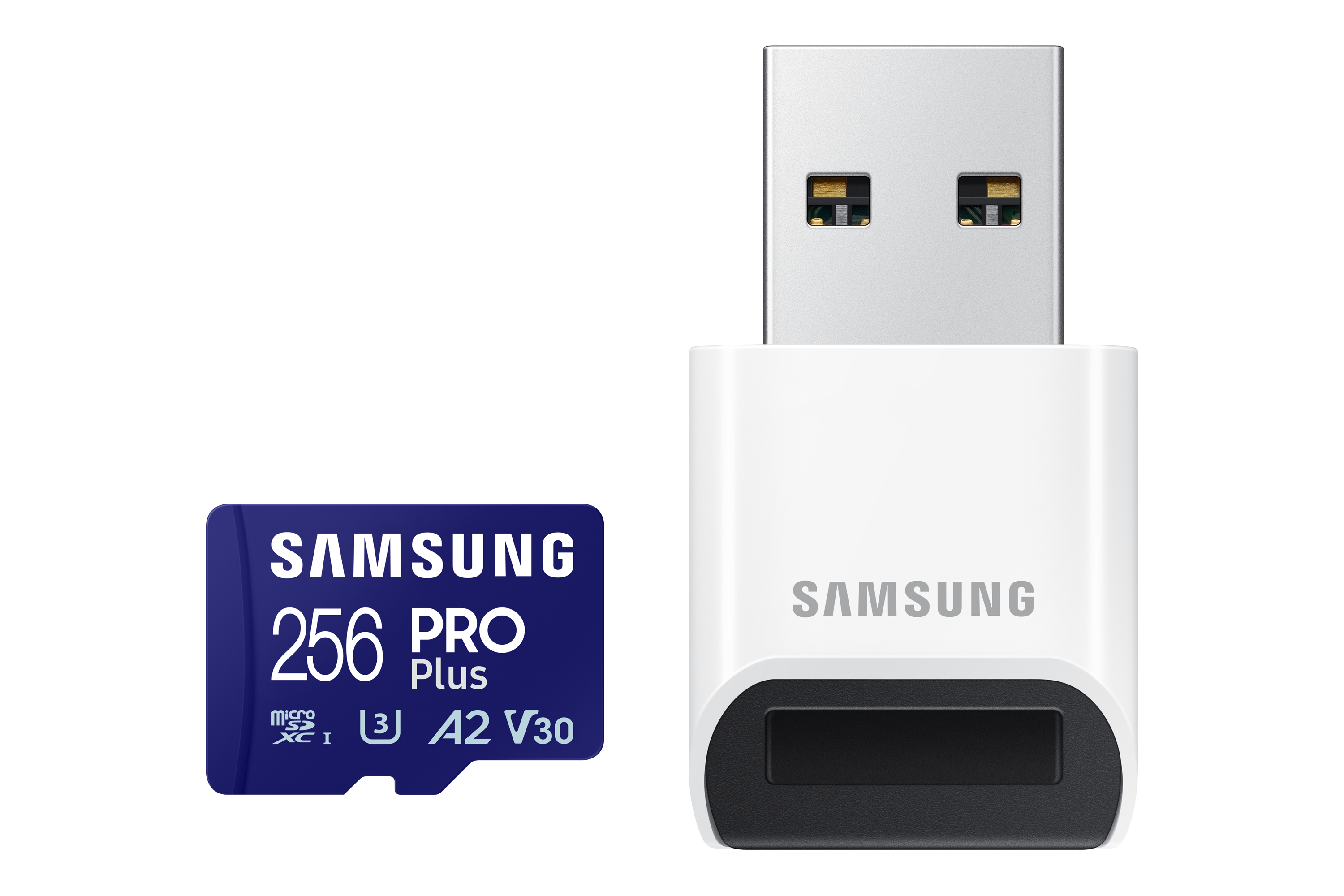 Samsung PRO Plus 256 GB microSDXC-Speicherkarte (2023) mit USB-Adapter MB-MD256SB/WW