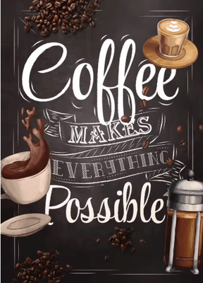 Inspire Picks Nordic Coffee Wall Art Bakery Canvas Print For Cafe & Kitchen Decor 5 40x50cm No Frame