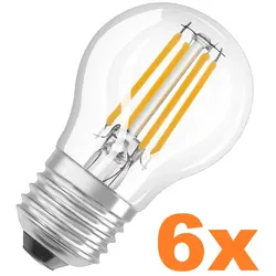 6er Sparset OSRAM E27 LED Lampe SUPERSTAR PLUS HD LIGHTING Tropfenform klar dimmbar 3,4W wie 40W neutralweißes Licht & hohe Farbwiedergabe