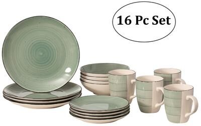 Dinewares Spin Wash Dinnerware Dish Set, Mugs, Salad and Dinner Plates and Bowls Sets, High Quality Dishes