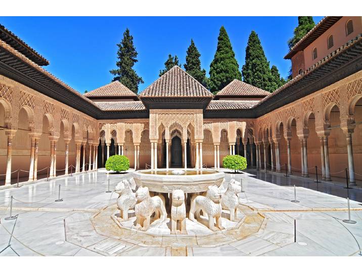 Papermoon ARCHITEKTUR-PATIO DES LÖWES PALAST ALHAMBRA BOGEN HOF