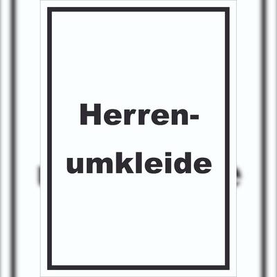HB-Druck Herrenumkleide Schild mit Text hochkant A6 (105x148mm)