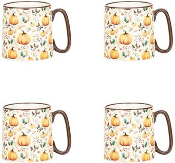 10 Strawberry Street Bella Harvest Mugs, Set of 4